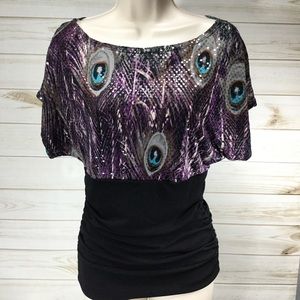 PEACOCK PARTY BLOUSE